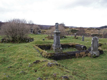 The burial site on St Columba's Isle - Skeabost, Isle of Skye